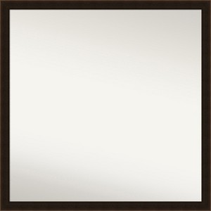 Amanti Art Espresso Brown Non-Beveled Wood Bathroom Wall Mirror - 1 of 4