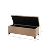 CAVINAS 49" Tufted Storage Ottoman Bench,Footstool with Espresso Birch Legs and Soft-Close Lid,Storage Bench for Bedroom,Living Room,Entryway - 3 of 4