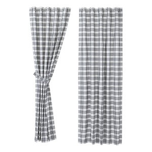 Sawyer Mill Black Plaid Panel Set of 2 84x40 - 1 of 4