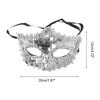 Unique Bargains Crystal Beaded Half Face Party Mask 1 Pc - 2 of 4