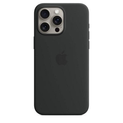 Apple Iphone 15 Pro Max Silicone Case With Magsafe - Black : Target