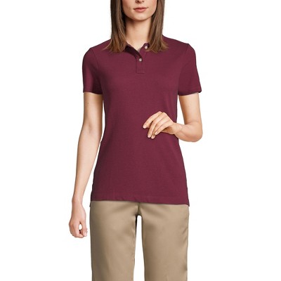 Lands' End School Uniform Young Women's Short Sleeve Feminine Fit Mesh Polo Shirt