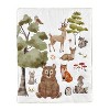 Sweet Jojo Designs Gender Neutral Unisex Baby Crib Bedding Set - Watercolor Woodland Forest Animals Green Brown White 4pc - 3 of 4