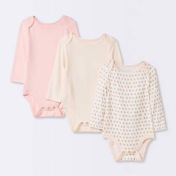 Baby Girls' 3pk Modal Blend Bodysuit - Cloud Island™ Pink