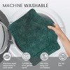 Waterford Tufted Bath Rug, Extra Soft and Absorbent, Non-Slip Bath Mats, Machine Washable bath rugs for Bathroom, 10x22 Tank Lid Cover, Bottle Green - 4 of 4