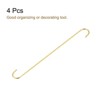 Unique Bargains S-shaped Extra Long Steel for Garden Bathroom Closet Hooks 4 Pcs - 3 of 4
