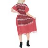 HAPPY BAY Women's House Daily Routine Evening Wear Holiday Casual Loungewear Dress Midi Kaftan Coverup Caftan Dresses for Women 2X-3X Red, Zig Zag - 2 of 4