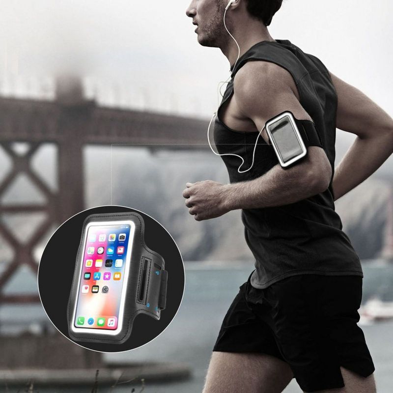 Insten Running Armband Cell Phone Holder for iPhone 13 Mini/12 Mini/SE (3rd 2nd Gen) (up to 5.5"), 2 of 10