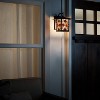 River of Goods 11.75" Stained Glass 1-Light Tiffany Style Bronze Outdoor Lantern Wall Sconce: ETL Listed, Metal Body, No Battery Required - 4 of 4