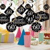 Big Dot of Happiness Adult 60th Birthday - Gold - Birthday Party Hanging Decor - Party Decoration Swirls - Set of 40 - 2 of 4