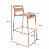 Coolbibila-Patio Chair Set Of 2, Bar Stools With Modern And Sleek Design, 40'' Hight Bar Stools With Low Back - 4 of 4