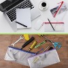 48 Pack Mesh Zipper Pouch Bags - Small, Clear Pencil Pouch Bulk, Travel Storage - 3 of 4