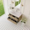ChicFurnit Bathroom Vanities 36 Inch Wallmounted Vanity with Resin Sink and Soft Close Drawers for Bathroom, Brown, 35.43"*19.69"*22.44" - 2 of 4