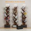 Runesay Rustic Brown 9 Tier Tree Bookshelf with Drawer Bookcase - 4 of 4