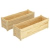 vidaXL Garden Planters 2 pcs 100x31x31cm Pine Wood - 2 of 4