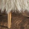 Christopher Knight Home Cheryiie Faux Fur Accent Chair White: Scandinavian Style, Polyester Upholstery, Hardwood Frame - 4 of 4