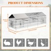 Chicken Coop,130" x40x40/86" x40x40 Heavy Duty Walk-in Chicken Runs with Waterproof and Anti-Uv Cover,Portable Poultry Cage Hen House Outdoor - 2 of 4