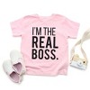 The Juniper Shop I'm The Real Boss Toddler Short Sleeve Tee - 2 of 2