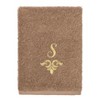 Linum Home Textiles 100% Turkish Cotton MONICA Gold Thread 3PC Embellished Towel Set - 4 of 4