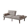 NicBex Couches for Living Room 65.7" Multi-Functional Adjustable Sofa Bed Linen Upholstered 2-seat Sofa Sleeper Sofa with Solid Wood Legs, Light Gray - 3 of 4