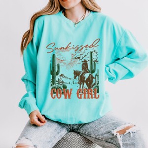 Simply Sage Market Sunkissed Cowgirl Lightweight Garment Dyed Sweatshirt - 1 of 4