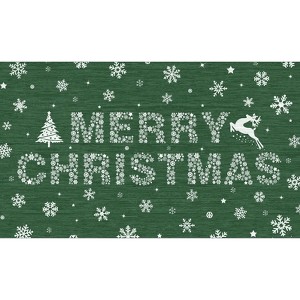 Fulvari Christmas Doormat Merry Christmas Door Mat Snowflakes Non-Slip Indoor Outdoor Front Door Doormat Living Room Bedroom - 1 of 1
