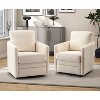 Set of 2 Hugo Transitional Wooden Upholstered Swivel Chair With Metal Base For Bedroom And Living Room| ART OF LIVING DESIGNS - 2 of 4