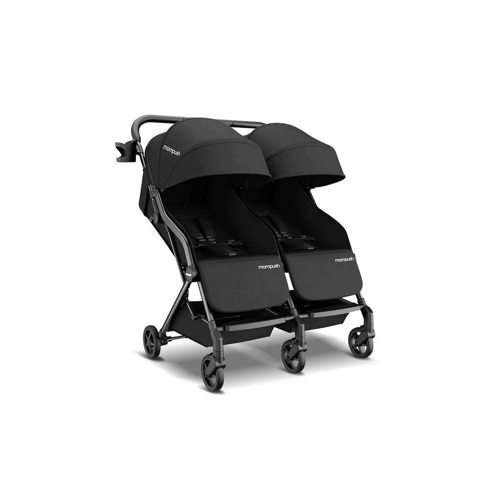 Mompush Lithe Double Stroller - Black