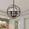 18" x 18" x 14" 5-Light Meila Chandelier Black - Warehouse Of Tiffany: Modern Metal Ceiling Fixture, ETL Listed - 2 of 3