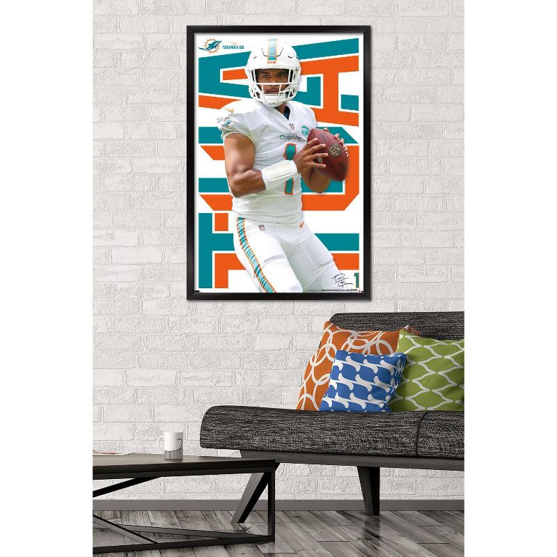 Trends International NFL Miami Dolphins - Tua Tagovailoa 20 Framed Wall Poster Prints, 2 of 7