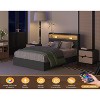 TOAOTBNBO Upholstered Queen Bed with 4 Storage Drawers, Modern Queen Bed Frame with LED Light, Soft Queen Beds with Headboard - 4 of 4
