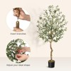 Artificial Olive Tree, Faux Silk Plant with Realistic Fruit, Potted Indoor Decorative Tree for Home Office - 3 of 4