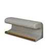Sapphtopaz Modern Bench Leather Upholstered Entryway Bench with LED Sensor End of Bed Ottoman Shoe Bench for Living Room, Bedroom, Entryway - 2 of 4