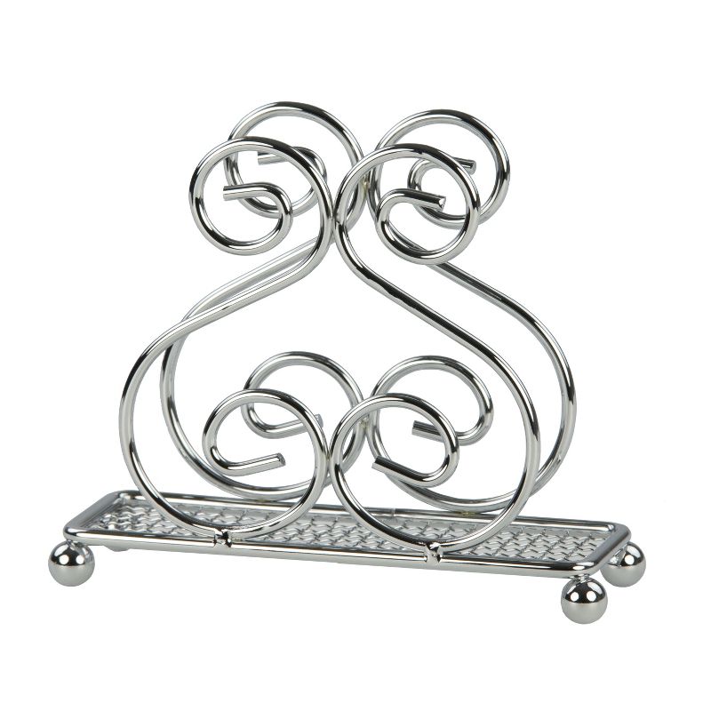 Home Basics Scroll Collection Chrome Plated Steel Napkin Holder, 3 of 6