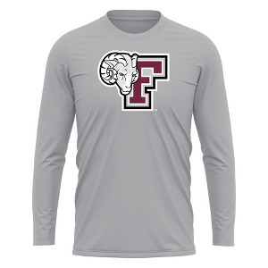 Fordham University Adult Sport Long Sleeve Shirt Primary Logo, Athletic Heather - 1 of 4