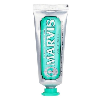 Marvis Toothpaste (Classic Strong Mint) 1.3 oz TRAVEL SIZE | rich creamy & uniquely flavoured tooth paste | prevent teeth decay while combating tartar