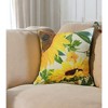 HomeRoots 18" White Yellow And Green Sunflower Floral Throw Pillow - 2 of 4