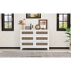 Okak 6-Drawer Farmhouse Style Dresser Wooden Cabinet with Metal Handles, 47.24" Wide Storage for Bedroom, Easy Assembly - 3 of 4