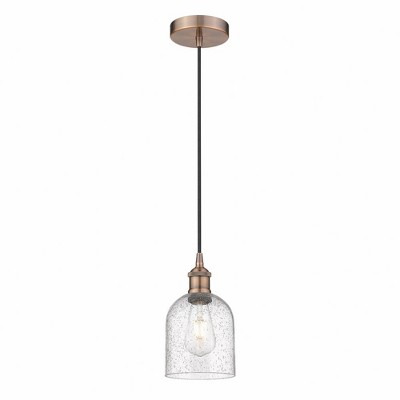 Bella - 1 Light Cord Hung Mini Pendant In Industrial Style-9.5 Inches Tall and 5.5 Inches Wide