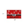 HomeRoots 17" X 29" Red Black and White Coir Snowflake Believe Outdoor Christmas Door Mat - 3 of 3