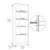Infurnic Decorative Bookshelf, Tall Modern Wood Bookshelf with Five Shelves, for Living Room or Library Bookcase, Black, 11.6"*24.4"*68.9" - 4 of 4