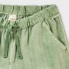 Girls' Adaptive Woven Cargo Pull-On Pants - Cat & Jack™ Sage Green - 3 of 3
