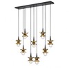 Savoy House Portinatx 9 - Light Chandelier in  Satin Black/Hammered Gold - 2 of 4