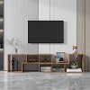 Double L-Shaped TV Stand with Adjustable Display Shelf, Bookcase for Indoor  - The Pop Home - 2 of 4