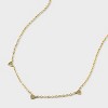 14K Gold Dipped Cubic Zirconia Mini Tri-Heart Necklace - A New Day™ Gold - 4 of 4