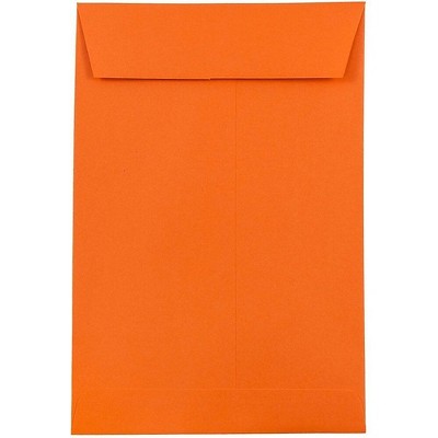 JAM Paper 6 x 9 Open End Catalog Colored Envelopes Orange Recycled 88129