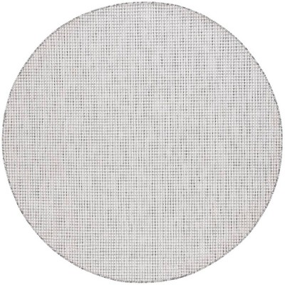 Courtyard Standalone Power Loomed Indoor/Outdoor Area Rug - Ivory/Dark Grey - 6'7" round - Safavieh.