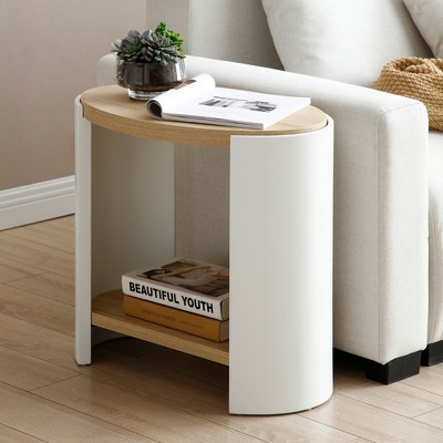 NicBex 2-Tier Rustic Wood Coffee Table with Storage Shelf,Center Table for Living Room,Modern Home Furniture