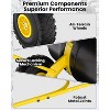 Coucheta Snow Pusher Shovel for Driveway with Wheels, Heavy Duty Push Snow Shovel 5 Position Angled Blade, Adjustable Handle, Rolling Snow Shovels - 4 of 4
