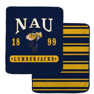 NCAA Northern Arizona Lumberjacks Varsity Plaque Double Sided Royal Plush Blanket: Sports Team Logo - 1 of 1